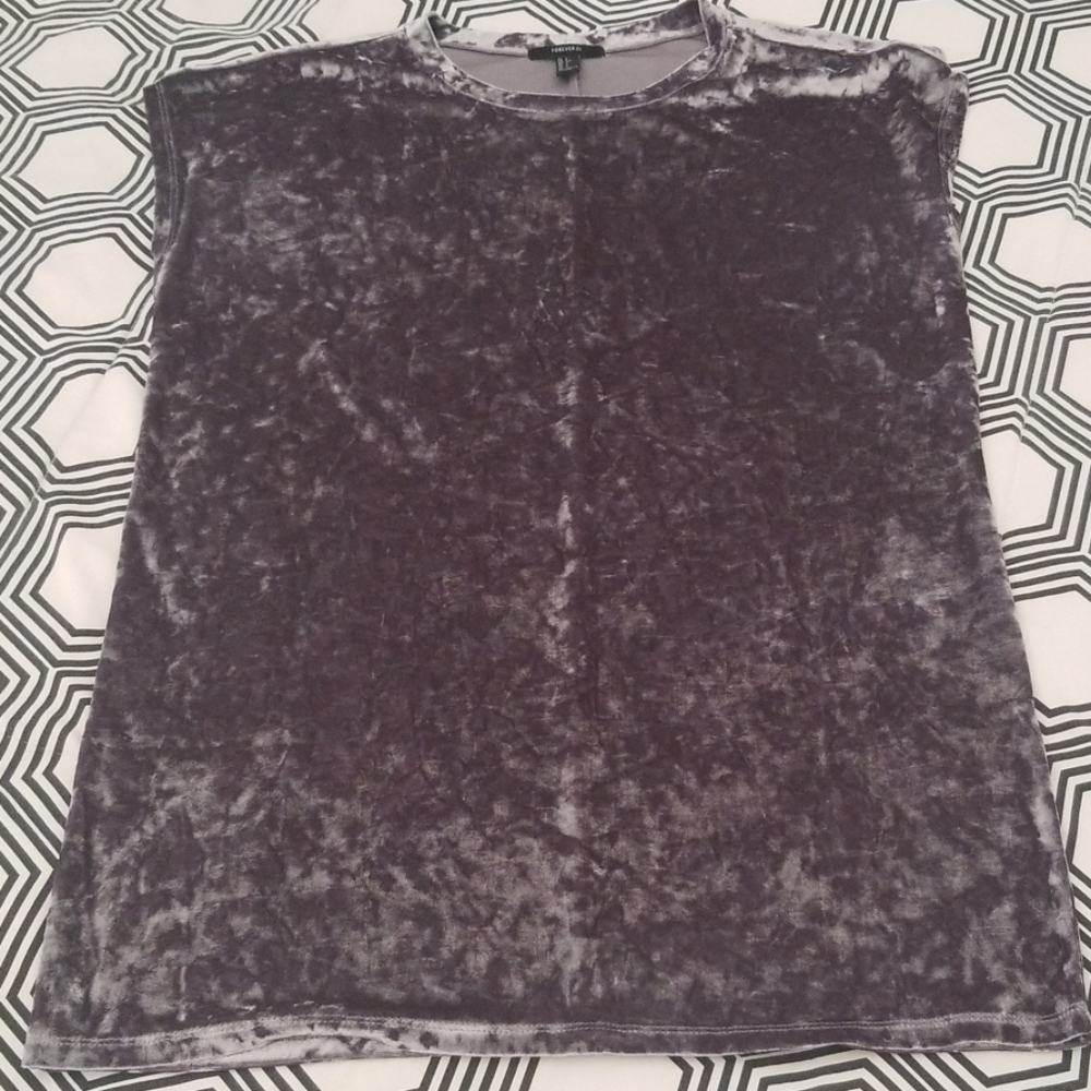 Forever 21 Grayish-green Crushed Velvet Dress